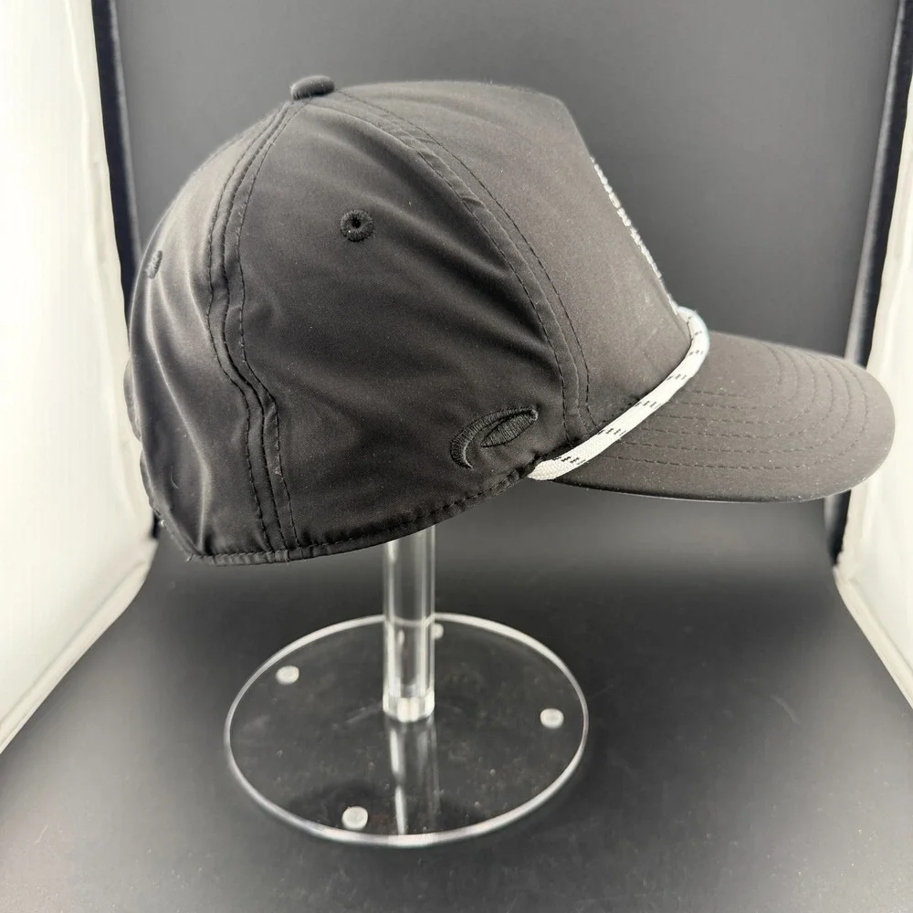 Pukka Baseball Cap Mens OS Black Chalk Mountain Golf Course Logo Snapback Hat